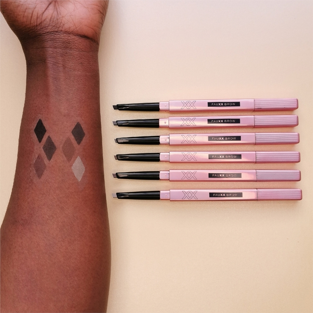XX by Revolution FAUXX BROW - Автоматический карандаш для бровей с щеточкой, 0,28 g