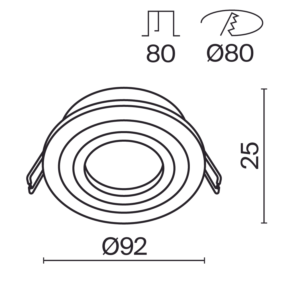 Встраиваемый светильник Technical DL023-2-01W