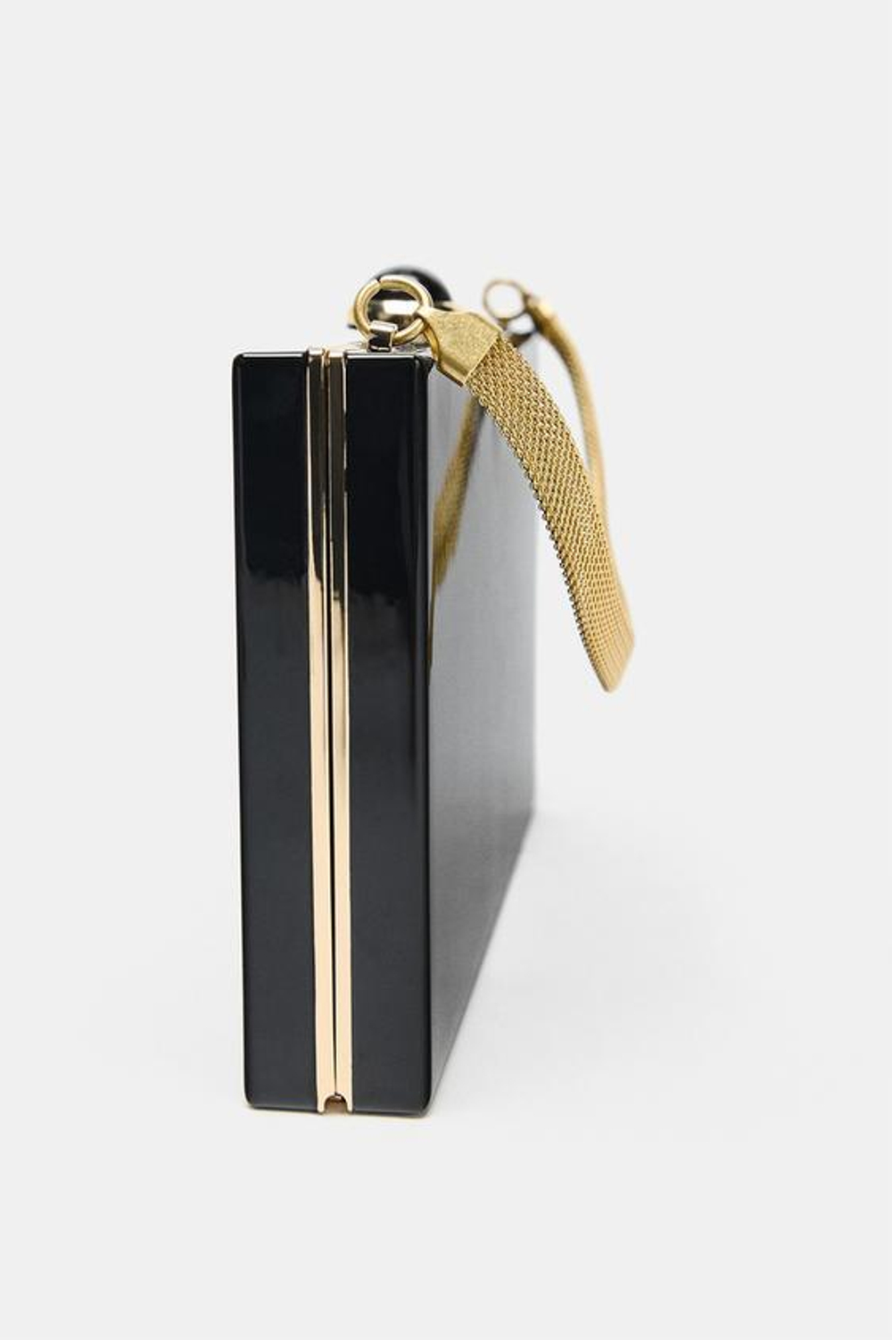 ZARA МИНИ-СУМКА-КОРОБОЧКА, ЧЕРНЫЙ