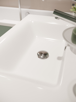 Донный клапан для раковины EWRIKA MO-08cr с переливом, хром