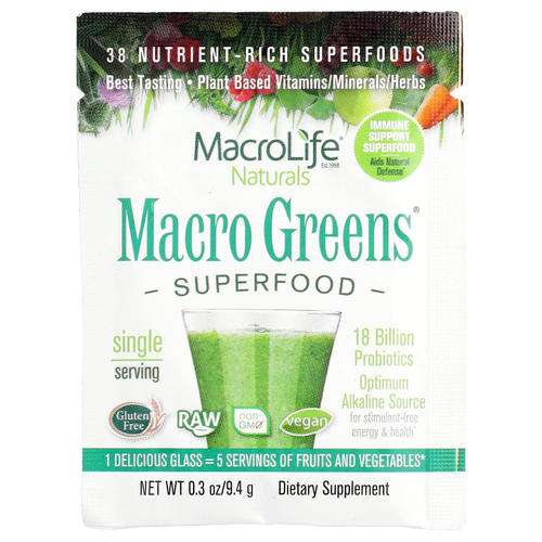Macrolife Naturals, Macro Greens®, суперфуд, 9,4 г (0,3 унции)