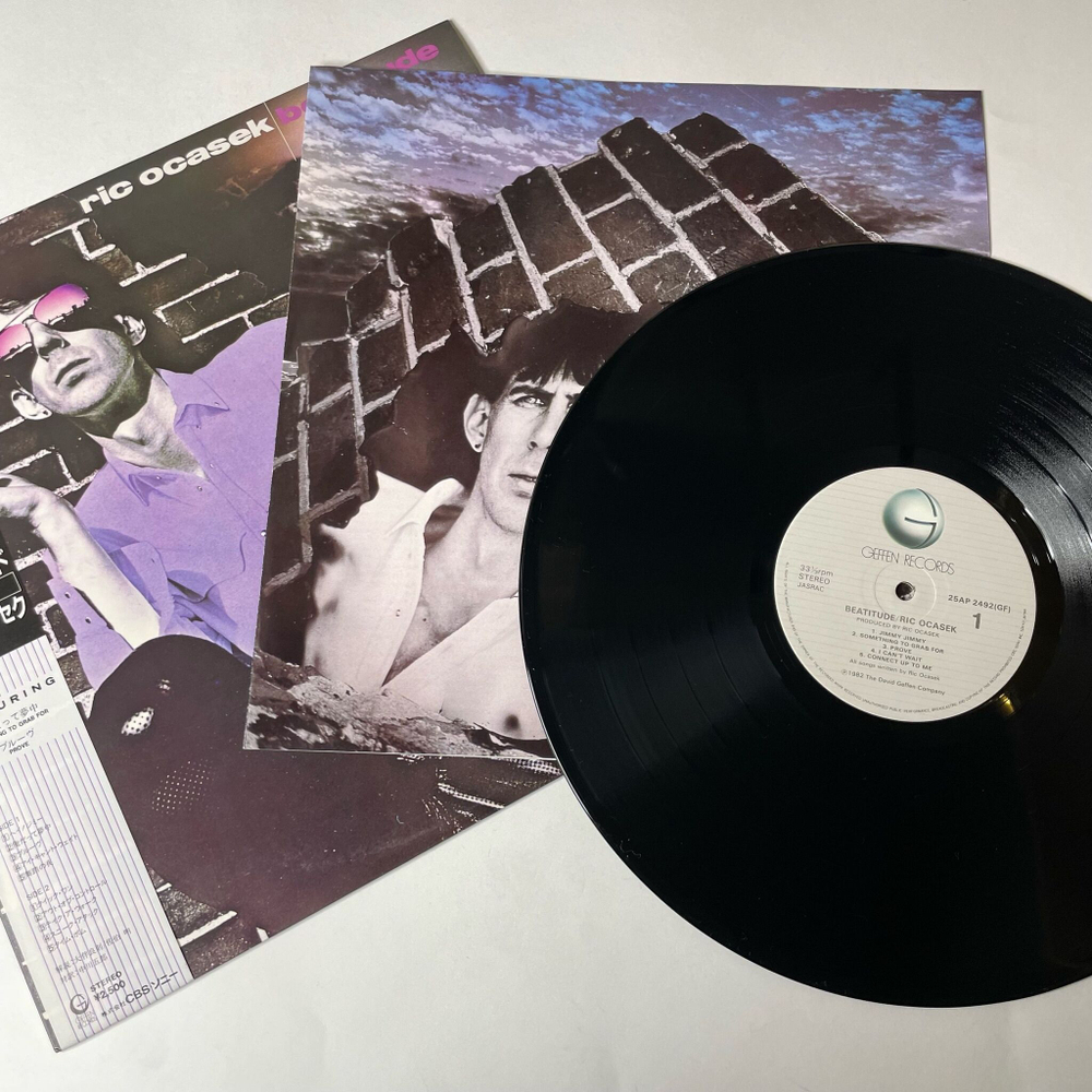 Винтажная виниловая пластинка LP Ric Ocasek Beatitude (Japan 1983) (Obi)