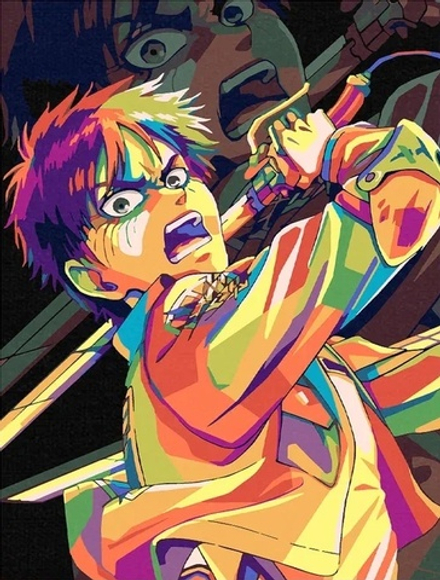 Картина по номерам Атака Титанов - Эрен PopArt