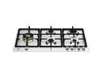 Встраиваемая газовая варочная панель Bertazzoni, конфорка dual wok сбоку, 90 см Черный матовый