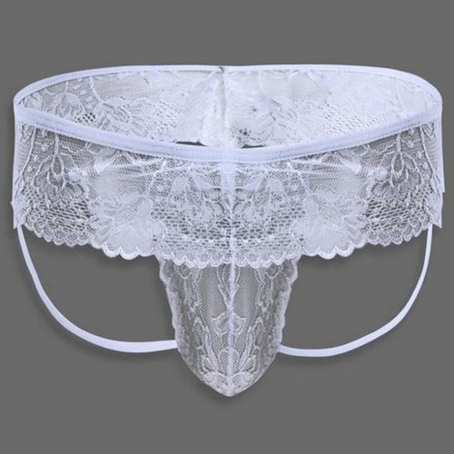 Мужские трусы стринги белые Romeo Rossi RR1038-1