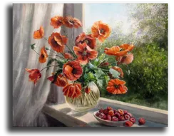 Постер "Малиновые маки"