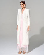 Кардиган из премиального твида с вышивкой стеклянным бисером