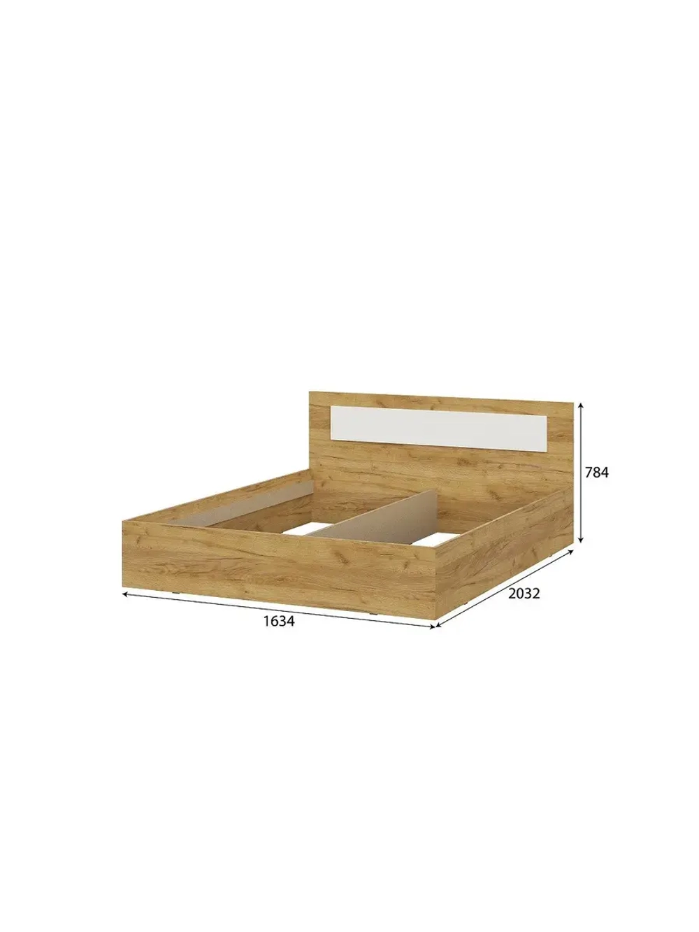 Кровать двухспальная 160х200 Дуб Золотой