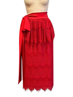 Юбка кружевная с баской
