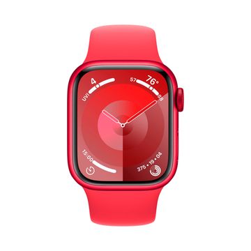 Apple Watch Series 9, 41 мм, корпус из алюминия цвета (PRODUCT)RED, спортивный ремешок цвета (PRODUCT)RED, размер S/M