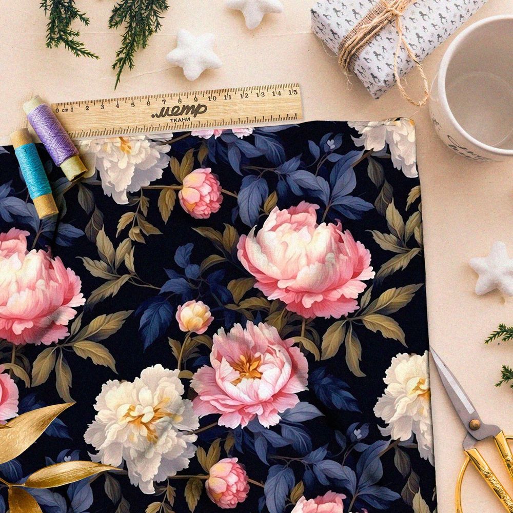 Ткань премиум интерлок ночная клумба