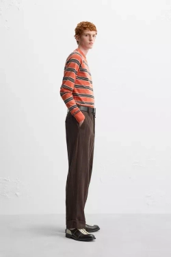 ZARA Х HARRY LAMBERT ФУТБОЛКА В ПОЛОСКУ, ЧЕРНЫЙ/ОРАНЖЕВЫЙ