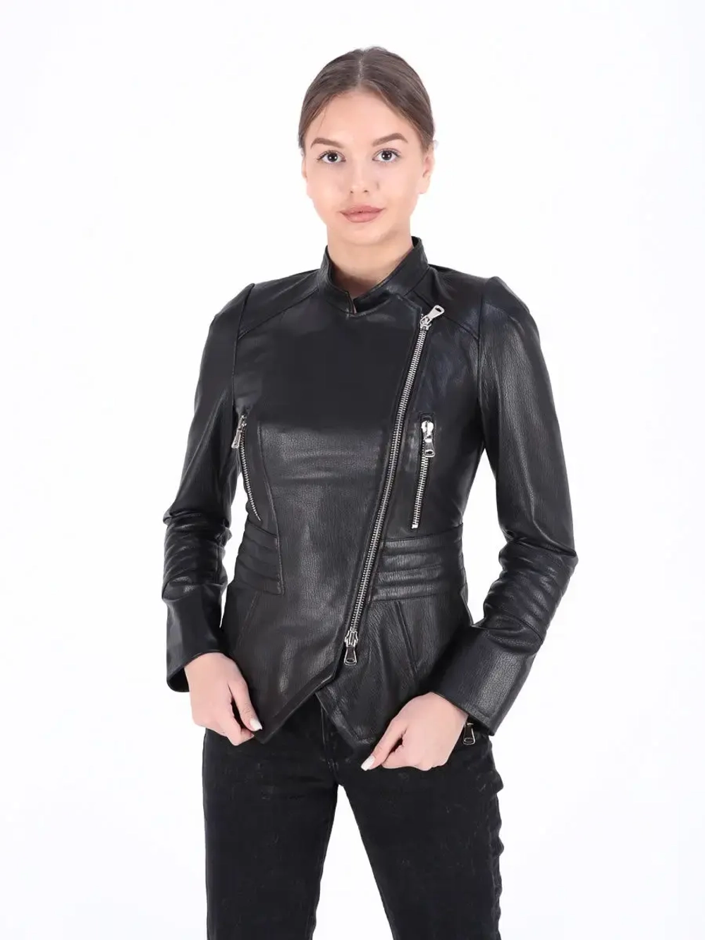 Косуха женская натуральная кожаная