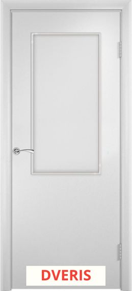 Межкомнатная дверь пластиковая Остекленная Aquadoor ПО (Белая)