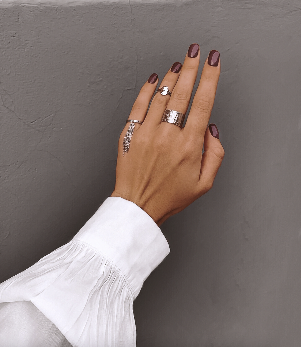 Кольцо узкое с кистью