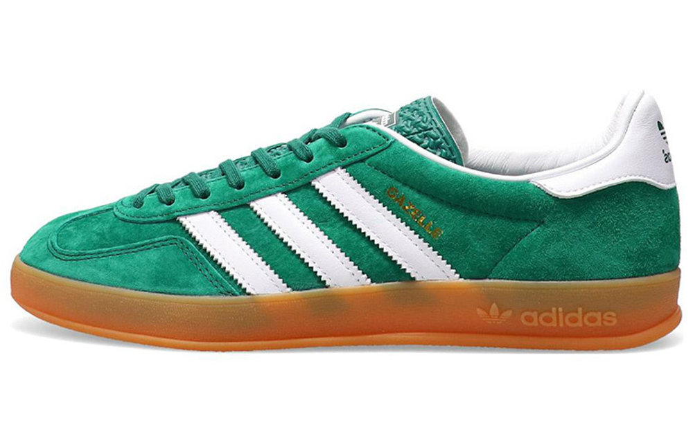 Adidas originals Gazelle Indoor non-slip low-top sneakers for men and women the same green and white