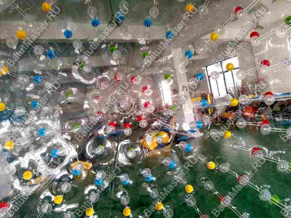 Гидро/аква зорб ТПУ с цветными держателями, диаметр 2.1 м