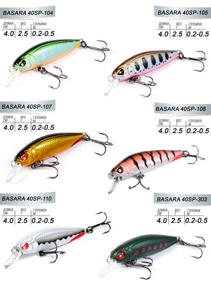 Воблеры сусп. LJ Pro Series BASARA SP 04.00/021SET 6шт. набор