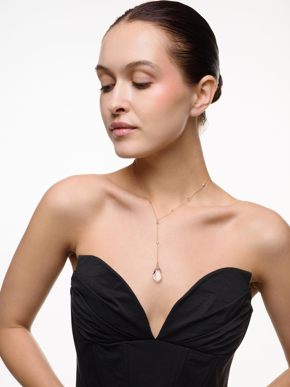 Колье "Big crystal" Gold