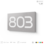 Номер на дверь 803, табличка на дверь для офиса, квартиры, кабинета, аудитории, склада, серая 120х70 мм, Айдентика Технолоджи