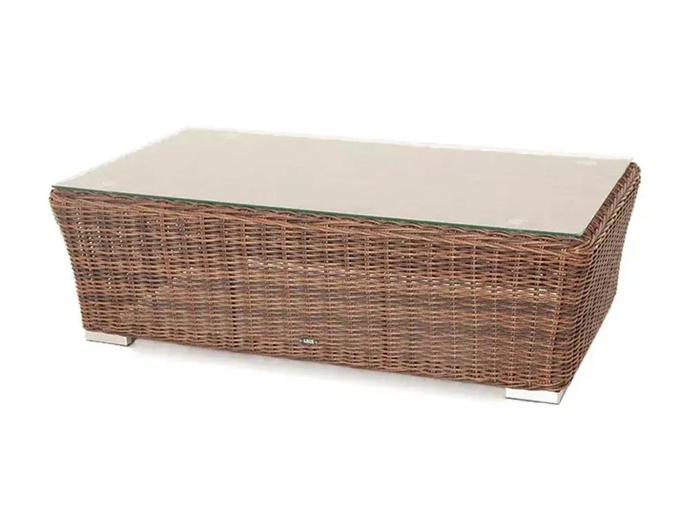 "Капучино" журнальный столик из искусственного ротанга, цвет коричневый