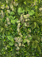 Вертикальное озеленение искусственными растениями и мхом