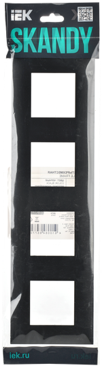 SKANDY Рамка 4-местная SK-F04Bl черный IEK
