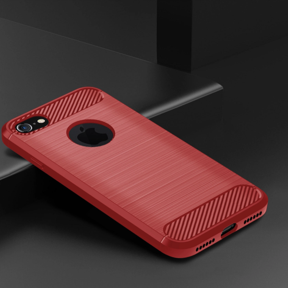 Чехол для iPhone 7 (iPhone 8) цвет Red (красный), серия Carbon от Caseport