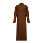 Коричневое шерстяное платье