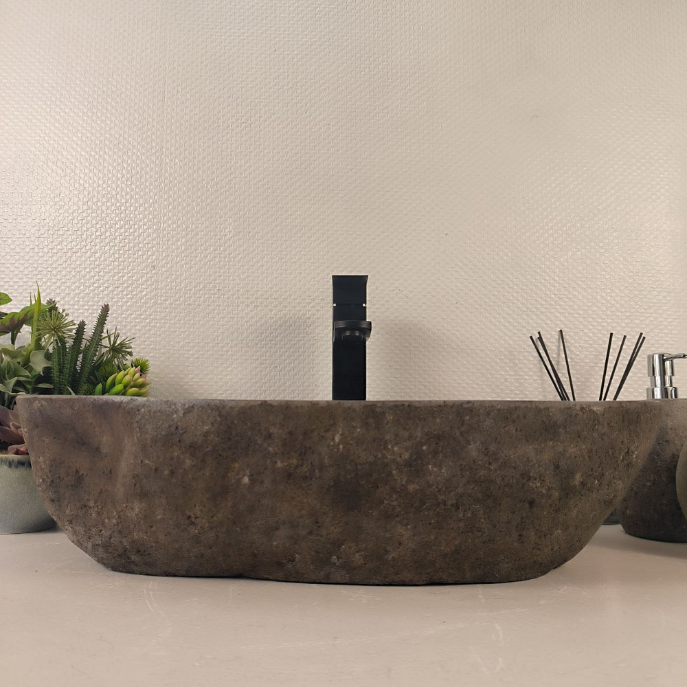 Раковина из речного камня RS-64962 60*33*15 0866