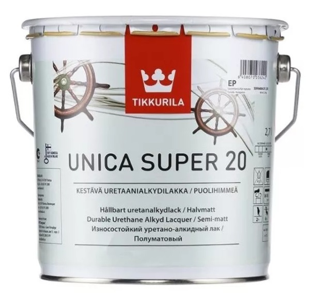 TIKKURILA Unica superлак . п/мат 9 л