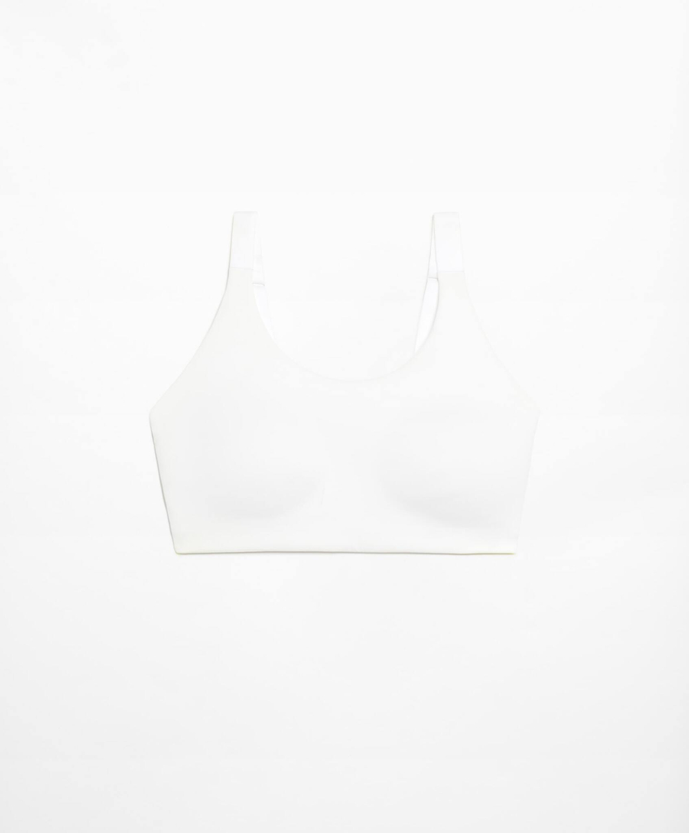 Oysho Спортивный бюстгальтер с высокой степенью поддержки, белый