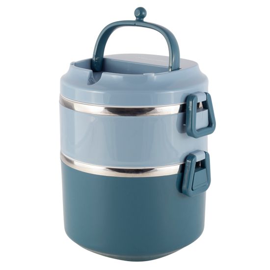 Ланч бокс двойной 1700 мл. Kamille KM 2136 пластик, нержавеющая сталь