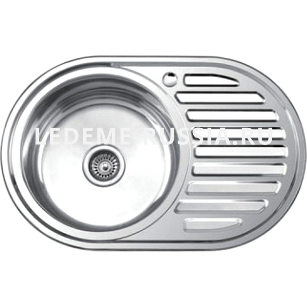 Мойка для кухни нержавейка Ledeme  Ledeme L87750-6R	770*500 глянец