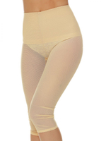 Прозрачные корсетные штаны-капри (Размер: M) (Цвет: бежевый)