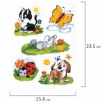 Украшение для окон и стекла ЗОЛОТАЯ СКАЗКА "Забавные зверюшки 2", 25,8х33,5 см, ПВХ, 591236