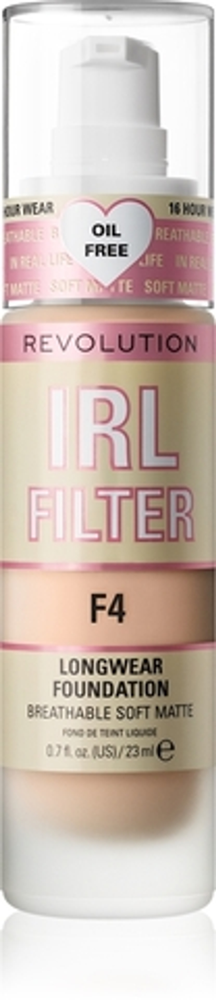 Makeup Revolution IRL Filter - Долговечная матирующая основа, 23 ml