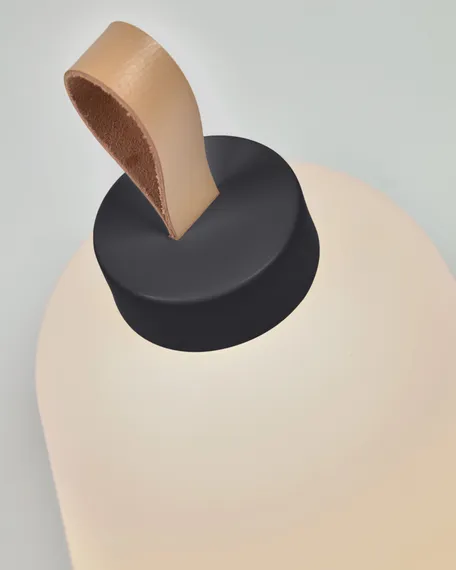 Udiya Настольная лампа из полиэтилена и металла с черной отделкой