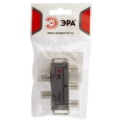 Делитель ТВ ЭРА SIMPLE DS-F-03 4 ответвления под F разъём 5-1000 МГц упаковка 1 шт | Разъёмы, переходники, ТВ делители