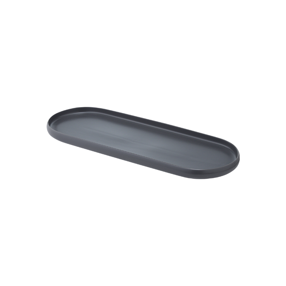 Овальное блюдо темно-серого цвета из коллекции Essential