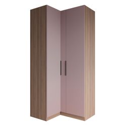 МС Роза Шкаф угловой 1100 Орех Франклин/Ройс Белый Скин, ДСВ Мебель