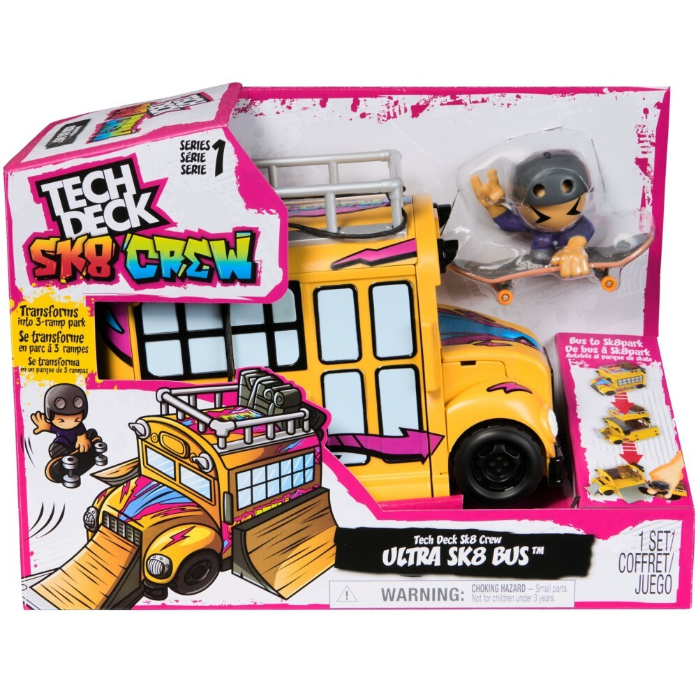 Tech Deck - Sk8 Crew Bus Ultra Sk8 Bus Ramp + фигура скейтборда 20148720 / артикул   13911 6071034 20148720  / GTIN 681147033658