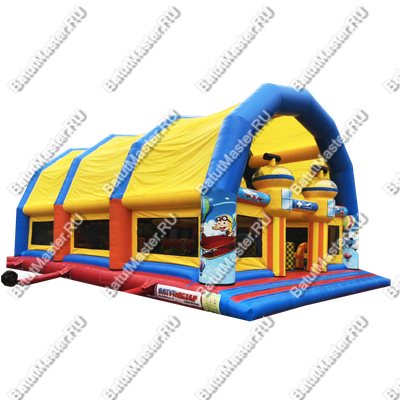 Коммерческий надувной батут "Сказочный комплекс" с крышей 2, 12,8*8*6 м