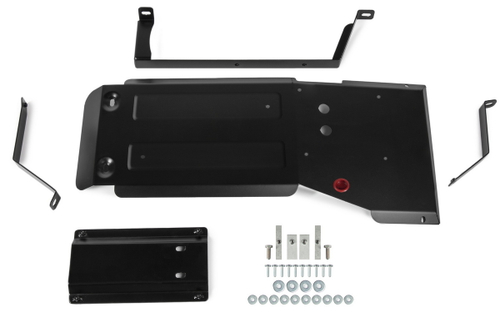 Защита КПП и РК АвтоБроня для УАЗ Patriot I рестайлинг (V - 2.7) АКПП 2019-н.в., штампованная, сталь 3 мм, с крепежом, 222.06326.1