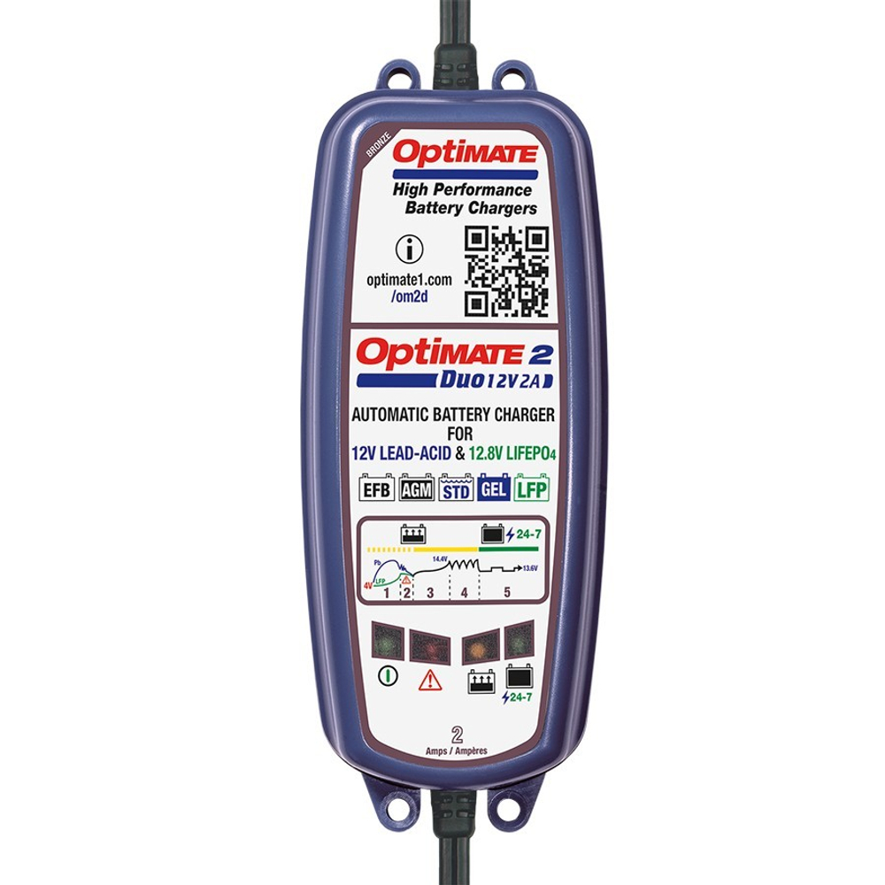 Зарядное устройство OptiMate 2 DUO (1х2A + Lithium 12.8V)