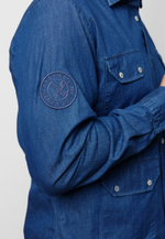 Рубашка мужская с накладными карманами DENIM BLUE