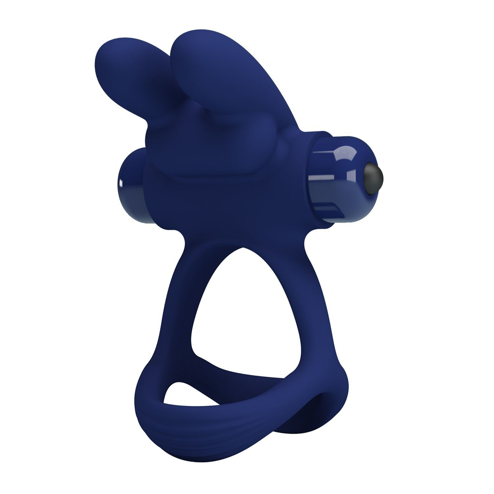 Синее эрекционное виброкольцо Francisco (Цвет: синий)