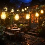 Гирлянда садовая Канэри, 10м, 3000К, встроенный аккумулятор, солнечная панель, коллекция Лондон REXA