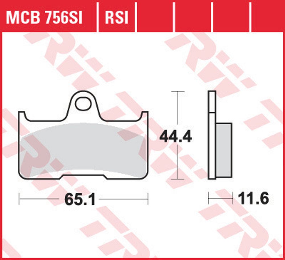 Колодки тормозные дисковые TRW MCB756SI