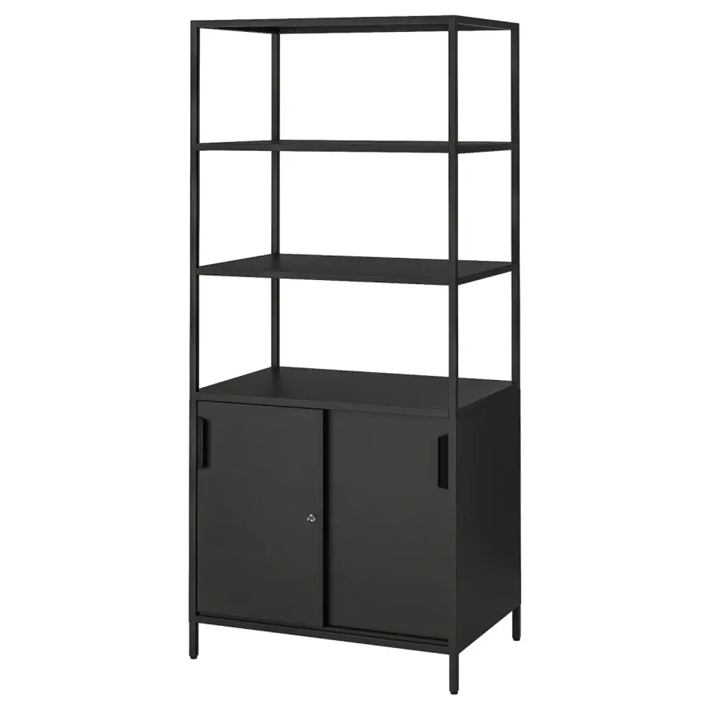 Шкаф - TROTTEN IKEA/ ТРОТТЕН ИКЕА,  180х80 см, черный